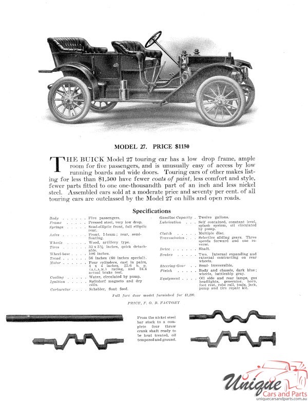 1911 Buick Catalogue Page 24